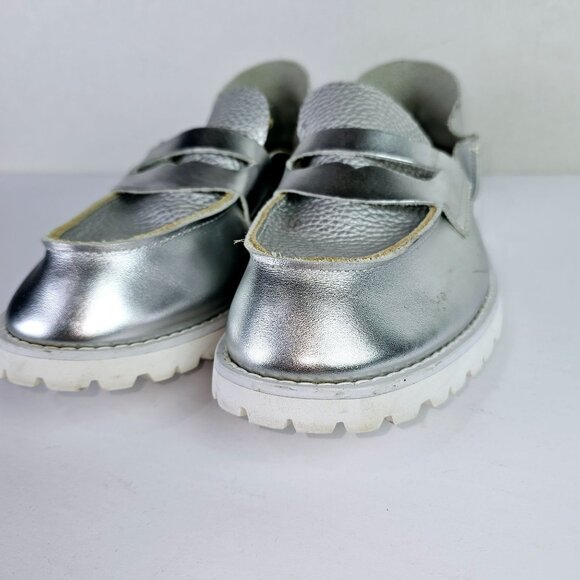 U-Dot No. 5 Takumi Inomata Silver Metallic ALL Loafter Shoes, MSRP $310, Sz *11 - Picture 7 of 10